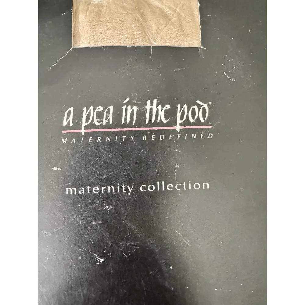 Vintage A Pea in the Pod Maternity Sheer Buff Pantyhose Size C Large Hosiery